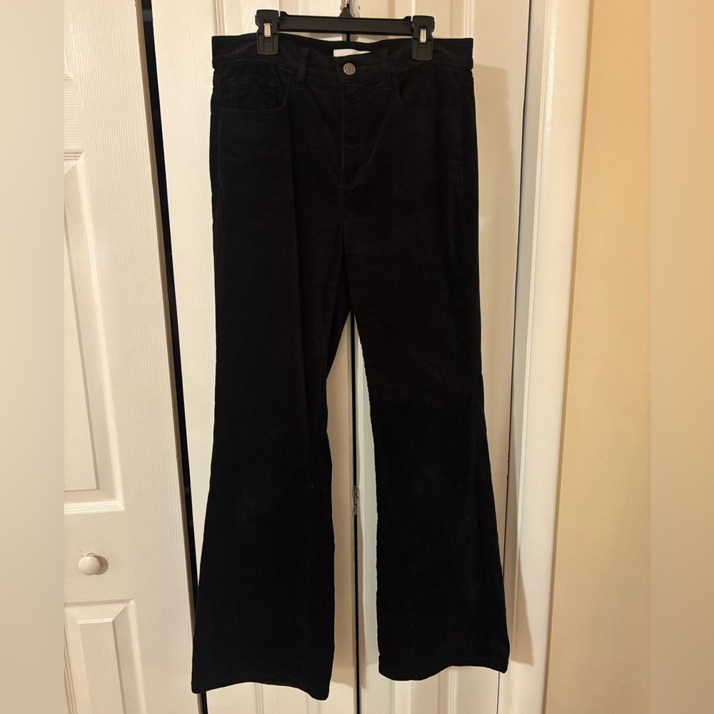 LOFT Black Velvet Pants